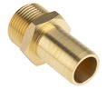 Hose Connector, 25.4mm, G1", Male Thread, Brass, Pack of 2 pieces